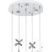 Avizemoda Lale 5'li Power Ledli Kumandalı Modern Lüks Sarkıt Avize, 3 Renk: Sarı-beyaz-gün Işığı - Krom