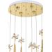 Avizemoda Lale 7'li Power Ledli Kumandalı Modern Lüks Sarkıt Avize, 3 Renk: Sarı-beyaz-gün Işığı - Gold