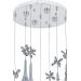 Avizemoda Lale 7'li Power Ledli Kumandalı Modern Lüks Sarkıt Avize, 3 Renk: Sarı-beyaz-gün Işığı - Krom