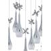 Avizemoda Lale 7'li Power Ledli Kumandalı Modern Lüks Sarkıt Avize, 3 Renk: Sarı-beyaz-gün Işığı - Krom