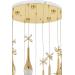 Avizemoda Lale 9'lu Power Ledli Kumandalı Modern Lüks Sarkıt Avize, 3 Renk: Sarı-beyaz-gün Işığı - Gold