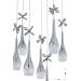 Avizemoda Lale 9'lu Power Ledli Kumandalı Modern Lüks Sarkıt Avize, 3 Renk: Sarı-beyaz-gün Işığı - Krom
