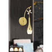 Avizemoda Lale Power Ledli Modern Lüks Duvar Aplik (3 RENK; SARI-BEYAZ-GÜN İŞIĞI) - Gold