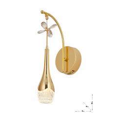 Avizemoda Lale Power Ledli Modern Lüks Duvar Aplik (3 RENK; SARI-BEYAZ-GÜN İŞIĞI) - Gold