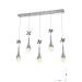 Avizemoda Lale 5'li Power Ledli Kumandalı Modern Yemek Masası Üstü Avize, 3 Renk: Sarı-beyaz-gün Işığı - Krom