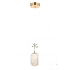 Avizemoda Motta Tekli Ledli Modern Lüks Sarkıt Avize (3 RENK LED; SARI - BEYAZ - GÜN İŞIĞI) - Gold