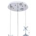 Avizemoda Motta 4'lü Power Ledli Kumandalı Modern Lüks Sarkıt Avize, 3 Renk: Sarı-beyaz-gün Işığı - Krom