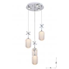 Avizemoda Motta 4'lü Power Ledli Kumandalı Modern Lüks Sarkıt Avize, 3 Renk: Sarı-beyaz-gün Işığı - Krom