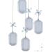 Avizemoda Motta 5'li Power Ledli Kumandalı Modern Lüks Sarkıt Avize, 3 Renk: Sarı-beyaz-gün Işığı - Krom