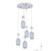Avizemoda Motta 5'li Power Ledli Kumandalı Modern Lüks Sarkıt Avize, 3 Renk: Sarı-beyaz-gün Işığı - Krom