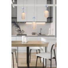 Avizemoda Motta 3'lü Power Ledli Kumandalı Modern Yemek Masası Üstü Avize, 3 Renk: Sarı-beyaz-gün Işığı -krom