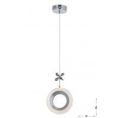 Avizemoda Ribera Tekli Ledli Modern Lüks Sarkıt Avize (3 RENK LED; SARI - BEYAZ - GÜN İŞIĞI) - Krom
