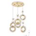 Avizemoda Ribera 6'lı Ledl Kumandalı Modern Lüks Sarkıt Avize, 3 Renk: Sarı-beyaz-gün Işığı - Gold