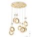 Avizemoda Ribera 8'li Power Ledli Kumandalı Modern Lüks Sarkıt Avize, 3 Renk: Sarı-beyaz-gün Işığı - Gold