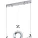 Avizemoda Ribera 3'lü Power Ledli Kumandalı Modern Yemek Masası Üstü Avize, 3 Renk: Sarı-beyaz-gün Işığı-krom