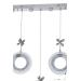 Avizemoda Ribera 5'li Power Ledli Kumandalı Modern Yemek Masası Üstü Avize, 3 Renk: Sarı-beyaz-gün Işığı-krom