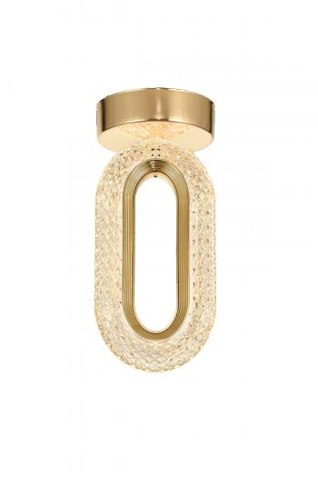 Avizemoda Sessi Tekli Plafonyer Ledli Modern Lüks Sarkıt Avize (3 Renk Led; Sarı-Beyaz-Gün ışığı) - GOLD