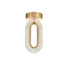 Avizemoda Sessi Tekli Plafonyer Ledli Modern Lüks Sarkıt Avize (3 Renk Led; Sarı-Beyaz-Gün ışığı) - GOLD