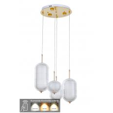 Avizemoda Torino 4'lü Power Ledli Kumandalı Modern Lüks Sarkıt Avize, 3 Renk: Sarı-beyaz-gün Işığı - Gold