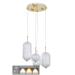Avizemoda Torino 4'lü Power Ledli Kumandalı Modern Lüks Sarkıt Avize, 3 Renk: Sarı-beyaz-gün Işığı - Gold
