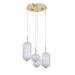 Avizemoda Torino 4'lü Power Ledli Kumandalı Modern Lüks Sarkıt Avize, 3 Renk: Sarı-beyaz-gün Işığı - Gold