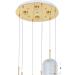 Avizemoda Torino 6'li Power Ledli Kumandalı Modern Lüks Sarkıt Avize, 3 Renk: Sarı-beyaz-gün Işığı - Gold
