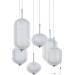 Avizemoda Torino 6'li Power Ledli Kumandalı Modern Lüks Sarkıt Avize, 3 Renk: Sarı-beyaz-gün Işığı - Krom