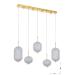 Avizemoda Torino 5'li Power Ledli Kumandalı Modern Yemek Masası Üstü Avize, 3 Renk: Sarı-beyaz-gün Işığı-gold