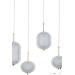 Avizemoda Torino 5'li Power Ledli Kumandalı Modern Yemek Masası Üstü Avize, 3 Renk: Sarı-beyaz-gün Işığı-gold
