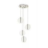 Avizemoda Lovena 4'Lü Ledli Dim. Kumandalı Modern Lüks Sarkıt Avize (3 Renk Led; Sarı-Beyaz-Gün ışığı) - KROM