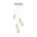 Avizemoda Lovena 5'Li Ledli Dim. Kumandalı Modern Lüks Sarkıt Avize (3 Renk Led; Sarı-Beyaz-Gün ışığı) - GOLD