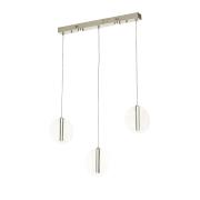 Avizemoda Lovena 3'Lü Ledli Dim Kumandalı Modern Yemek Masası Üstü Avize 3 Renk Led; Sarı-Beyaz-Gün ışığı-Krom