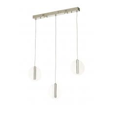 Avizemoda Lovena 3'Lü Ledli Dim Kumandalı Modern Yemek Masası Üstü Avize 3 Renk Led; Sarı-Beyaz-Gün ışığı-Krom