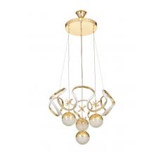 Avizemoda Elsa 4'lü Power Ledli Dimmerli Kumandalı Modern Avize, 3 Renk: (Sarı-beyaz-gün Işığı )- Gold