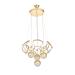 Avizemoda Elsa 4'lü Power Ledli Dimmerli Kumandalı Modern Avize, 3 Renk: (Sarı-beyaz-gün Işığı )- Gold