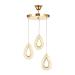 Avizemoda Dali 3'Lü Ledli Dim Kumandalı Modern Akrilik Sarkıt Avize (3 Renk Led; Sarı-Beyaz-Gün ışığı) - GOLD