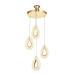 Avizemoda Dali 4'Lü Ledli Dim Kumandalı Modern Akrilik Sarkıt Avize (3 Renk Led; Sarı-Beyaz-Gün ışığı) - GOLD