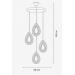 Avizemoda Dali 4'Lü Ledli Dim Kumandalı Modern Akrilik Sarkıt Avize (3 Renk Led; Sarı-Beyaz-Gün ışığı) - GOLD