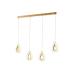 Avizemoda Dali 4'Lü Ledli Dim Kumandalı Modern Yemek Masası Üstü Avize (3 Renk Led; Sarı-Beyaz-Gün ışığı)-GOLD