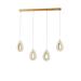 Avizemoda Dali 4'Lü Ledli Dim Kumandalı Modern Yemek Masası Üstü Avize (3 Renk Led; Sarı-Beyaz-Gün ışığı)-GOLD