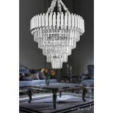 Avizemoda Palmira 55'lik Kristal Taşlı Lüks Avize - (gümüş-yaldız)
