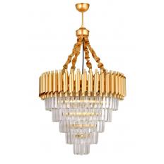 Avizemoda Palmira 55'lik Kristal Taşlı Lüks Avize - (sarı-yaldız)