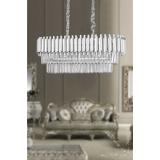 Avizemoda Palmira 75x35 Lik Kristal Taşlı Lüks Avize - (gümüş-yaldız)