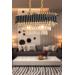 Avizemoda Palmira 75x35 Cm'lik 3 Katlı Prizma Kesim Kristal Taşlı Lüks Avize 6'lı - (siyah-gold)