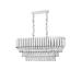 Avizemoda Palmira 75x35 Cm'lik 3 Katlı Prizma Kesim Kristal Taşlı Lüks Avize 6'lı - (gümüş-yaldız)