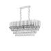 Avizemoda Palmira 75x35 Cm'lik 3 Katlı Prizma Kesim Kristal Taşlı Lüks Avize 6'lı - (gümüş-yaldız)
