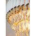Avizemoda Palmira 55'lik Prizma Kesim Kristal Taşlı Lüks Salon Avize - (Beyaz-Gold)