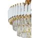 Avizemoda Palmira 55'lik Prizma Kesim Kristal Taşlı Lüks Salon Avize - (Beyaz-Gold)