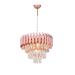 Avizemoda Palmira 40 cm'lik Kristal Taşlı Salon Oturma Odası Lüks Avize - (Rose Gold)