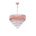 Avizemoda Palmira 50 cm'lik Kristal Taşlı Salon Oturma Odası Lüks Avize - (Rose Gold)